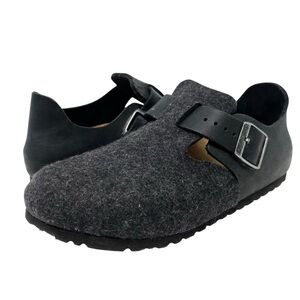 Birkenstock Black and Gray Loafers